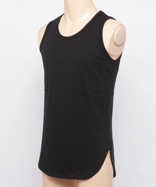 make a ray!（メイク ア レイ！）の「ラウンド ロングタンクトップ（タンクトップ・メンズ・ホワイト/ブラック・L/M/XL）」の5枚目の写真