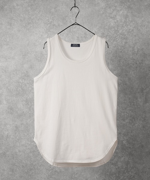 make a ray!（メイク ア レイ！）の「ラウンド ロングタンクトップ（タンクトップ・メンズ・ホワイト/ブラック・L/M/XL）」の2枚目の写真