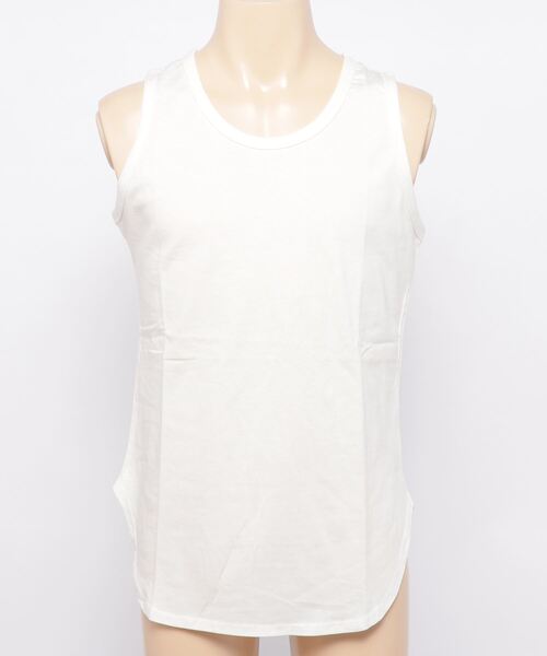 make a ray!（メイク ア レイ！）の「ラウンド ロングタンクトップ（タンクトップ・メンズ・ホワイト/ブラック・L/M/XL）」の3枚目の写真