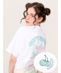 KIRSH | 『KIRSH/キルシー』SOFT MIDDLE CHERRY T-SHIRT KH/ソフトミドルチェリープリント半袖Tシャツ(Tシャツ/カットソー)