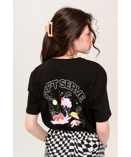 KIRSH(キルシー)の「『KIRSH/キルシー』SOFT MIDDLE CHERRY T-SHIRT KH/ソフトミドルチェリープリント半袖Tシャツ(Tシャツ/カットソー・レディース・ホワイト/ブラック・FREE)」の9枚目の写真