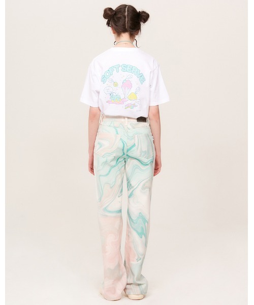 KIRSH(キルシー)の「『KIRSH/キルシー』SOFT MIDDLE CHERRY T-SHIRT KH/ソフトミドルチェリープリント半袖Tシャツ(Tシャツ/カットソー・レディース・ホワイト/ブラック・FREE)」の5枚目の写真