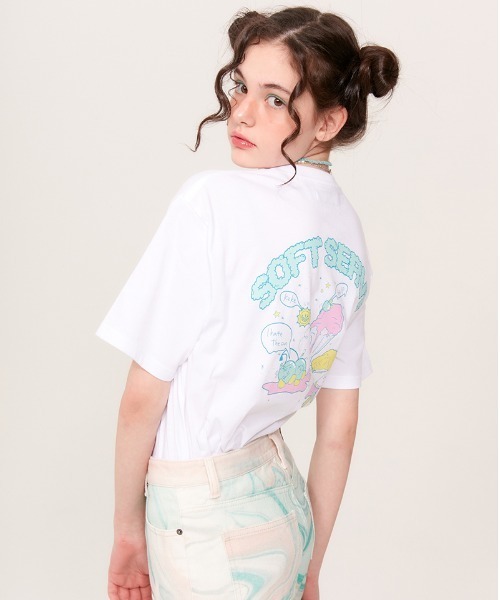 KIRSH(キルシー)の「『KIRSH/キルシー』SOFT MIDDLE CHERRY T-SHIRT KH/ソフトミドルチェリープリント半袖Tシャツ(Tシャツ/カットソー・レディース・ホワイト/ブラック・FREE)」の8枚目の写真