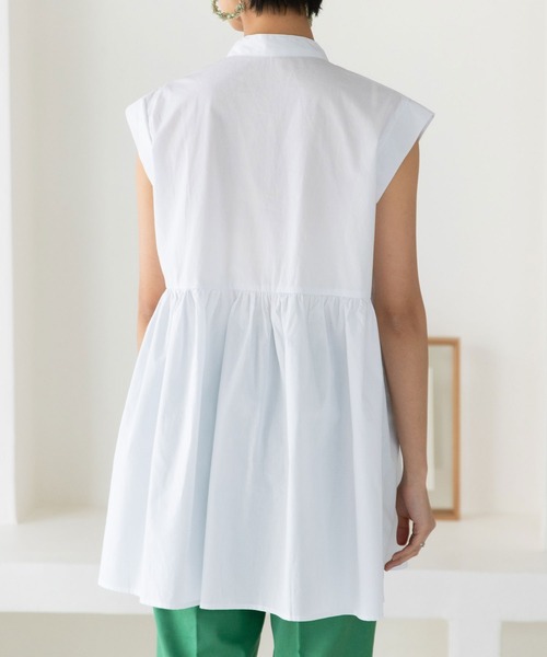 rectangle（レクタングル）の「バンドカラーシャツワンピース（シャツワンピース・レディース・ホワイト/ブラック/グリーン・FREE）」の16枚目の写真