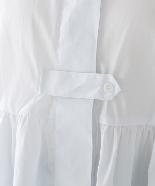 rectangle（レクタングル）の「バンドカラーシャツワンピース（シャツワンピース・レディース・ホワイト/ブラック/グリーン・FREE）」の5枚目の写真