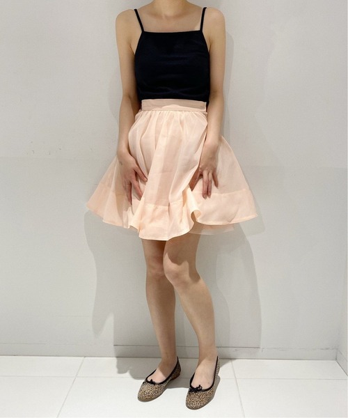 Charles Chaton(シャルルシャトン)の「チュールミニスカート(スカート・レディース・ブラック/ピンク・36/34)」の2枚目の写真