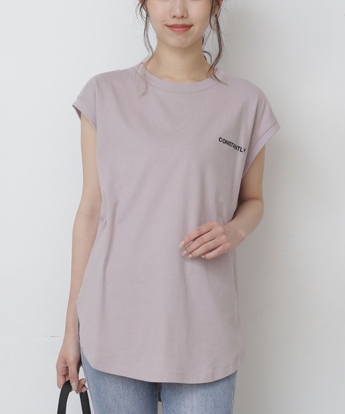 FREE'S MART（フリーズマート）の「バックプリントフレンチスリーブＴシャツ（Tシャツ/カットソー・レディース・パープル/ブラック/ホワイト・FREE）」の3枚目の写真