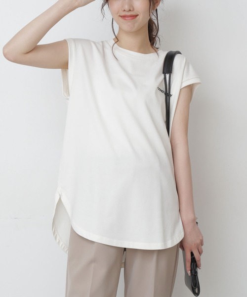 FREE'S MART（フリーズマート）の「バックプリントフレンチスリーブＴシャツ（Tシャツ/カットソー・レディース・パープル/ブラック/ホワイト・FREE）」の2枚目の写真