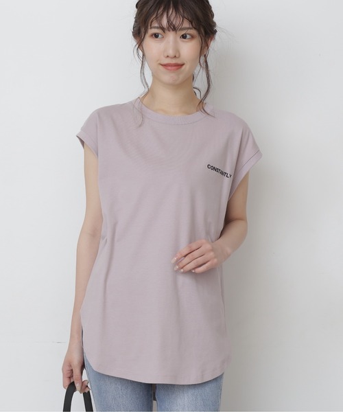 FREE'S MART（フリーズマート）の「バックプリントフレンチスリーブＴシャツ（Tシャツ/カットソー・レディース・パープル/ブラック/ホワイト・FREE）」の15枚目の写真