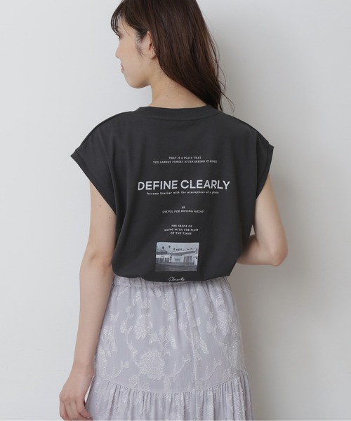 FREE'S MART（フリーズマート）の「バックプリントフレンチスリーブＴシャツ（Tシャツ/カットソー・レディース・パープル/ブラック/ホワイト・FREE）」の9枚目の写真