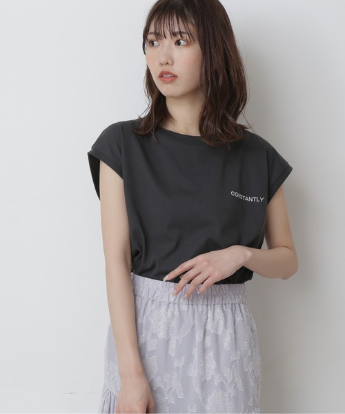 FREE'S MART（フリーズマート）の「バックプリントフレンチスリーブＴシャツ（Tシャツ/カットソー・レディース・パープル/ブラック/ホワイト・FREE）」の8枚目の写真