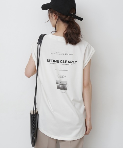 FREE'S MART（フリーズマート）の「バックプリントフレンチスリーブＴシャツ（Tシャツ/カットソー・レディース・パープル/ブラック/ホワイト・FREE）」の13枚目の写真