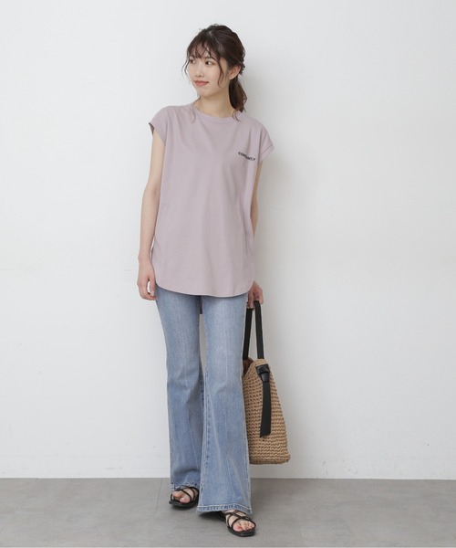 FREE'S MART（フリーズマート）の「バックプリントフレンチスリーブＴシャツ（Tシャツ/カットソー・レディース・パープル/ブラック/ホワイト・FREE）」の18枚目の写真