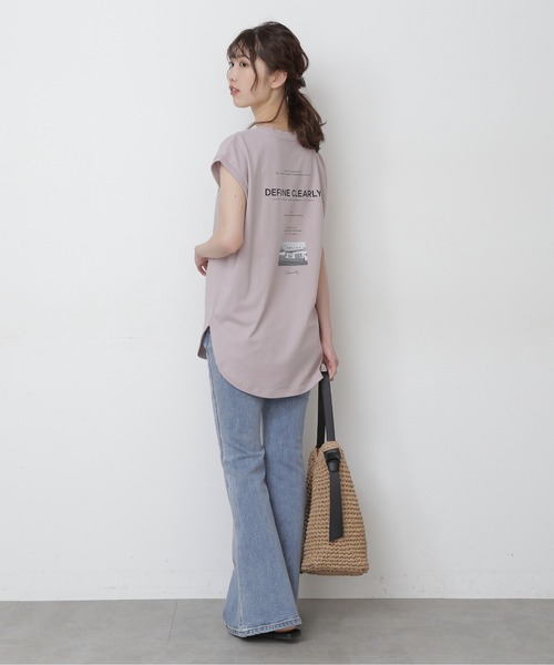 FREE'S MART（フリーズマート）の「バックプリントフレンチスリーブＴシャツ（Tシャツ/カットソー・レディース・パープル/ブラック/ホワイト・FREE）」の19枚目の写真