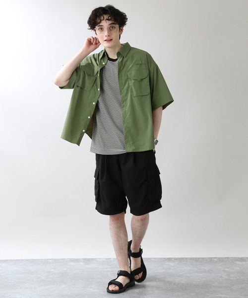 RAGEBLUE(レイジブルー)の「ナイロンストレッチ/フィッシングワークシャツ/951057(シャツ/ブラウス・メンズ・ブラック/オリーブ/イエロー・FREE)」の7枚目の写真