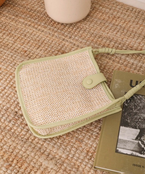 Bab（バブ）の「配色カラーショルダーバッグ（ショルダーバッグ・レディース・イエロー/ホワイト/ライトグリーン・ONESIZE）」の6枚目の写真