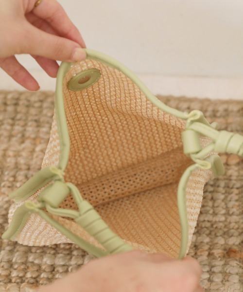 Bab（バブ）の「配色カラーショルダーバッグ（ショルダーバッグ・レディース・イエロー/ホワイト/ライトグリーン・ONESIZE）」の10枚目の写真