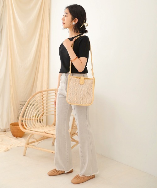 Bab（バブ）の「配色カラーショルダーバッグ（ショルダーバッグ・レディース・イエロー/ホワイト/ライトグリーン・ONESIZE）」の14枚目の写真