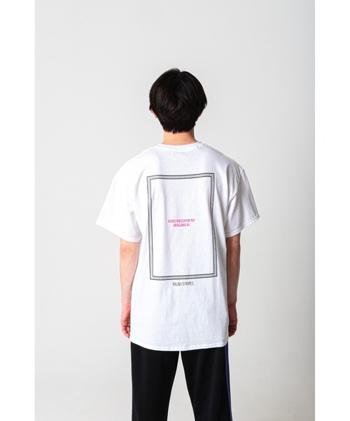 Revo.（レボ）の「藍にいな × PALM/STRIPES  【 この憎しみの裏側に 】（Tシャツ/カットソー・レディース・ホワイト/ラベンダー・XL/L/M/S）」の6枚目の写真