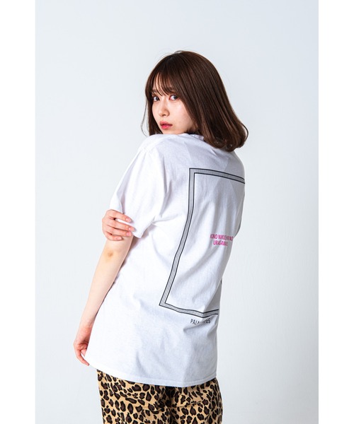 Revo.（レボ）の「藍にいな × PALM/STRIPES  【 この憎しみの裏側に 】（Tシャツ/カットソー・レディース・ホワイト/ラベンダー・XL/L/M/S）」の21枚目の写真