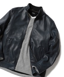 MEN'S BIGI（メンズビギ）の「ラムレザークロームタンニングジャケット