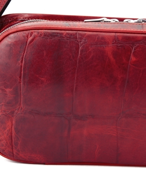 aniary(アニアリ)の「aniary / クロコ型押し タートル ショルダーバッグ(08-07000)(ショルダーバッグ・メンズ・ブラック/ネイビー/ダークブラウン/レッド・ONE SIZE)」の21枚目の写真