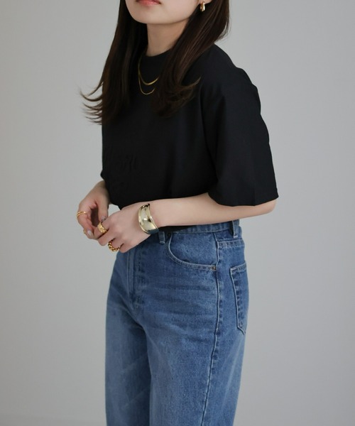 セール】エンボス加工ロゴTシャツ（Tシャツ/カットソー