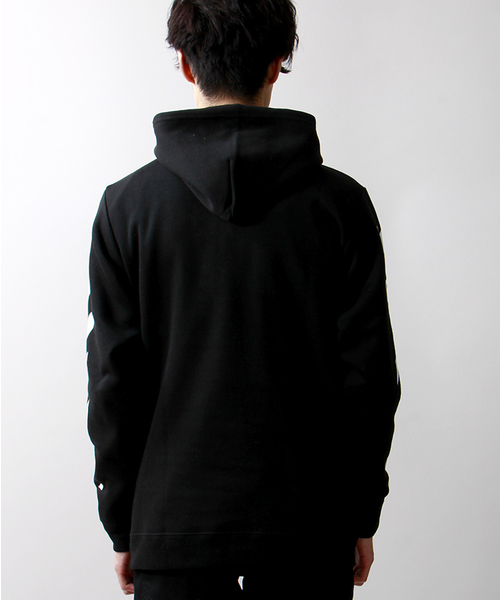 VISION STREET WEAR（ヴィジョンストリートウェア）の「∴WEGO/VISIONストライププルパーカー（パーカー・メンズ・ブラック/カーキ・MEDIUM/LARGE）」の5枚目の写真