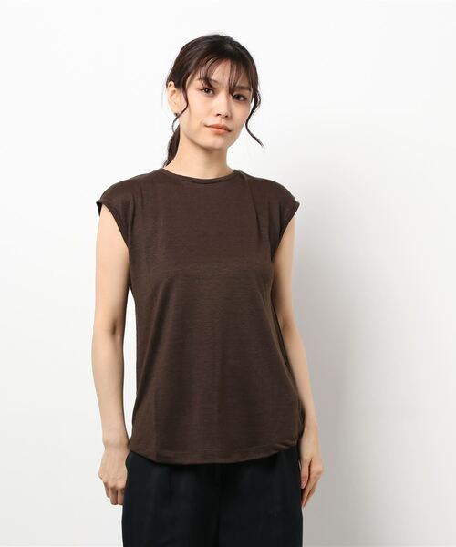 IENA - 19SS新品タグ付C/麻 ノースリーブプルオーバー セール】麻ノースリーブプルオーバー◇（Tシャツ/カットソー