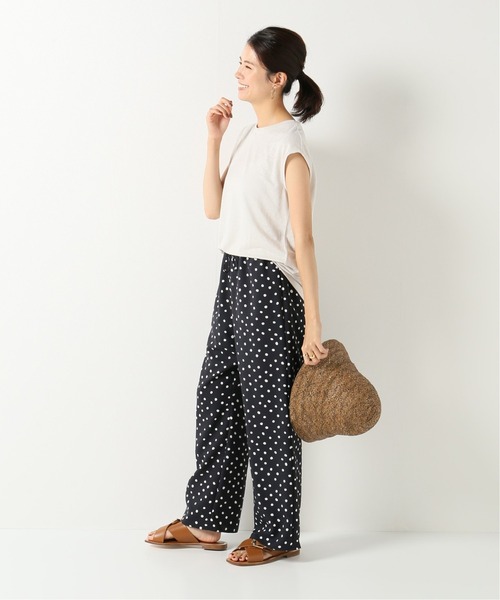 IENA（イエナ）の「麻ノースリーブプルオーバー◆（Tシャツ/カットソー・レディース・ホワイト/チャコールグレー/ブラウン・FREE）」の5枚目の写真