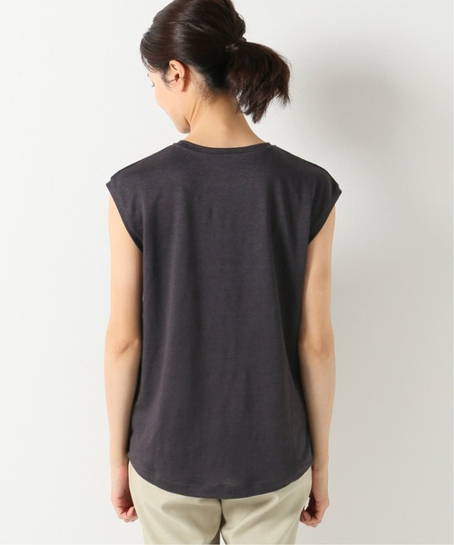 IENA（イエナ）の「麻ノースリーブプルオーバー◆（Tシャツ/カットソー・レディース・ホワイト/チャコールグレー/ブラウン・FREE）」の12枚目の写真