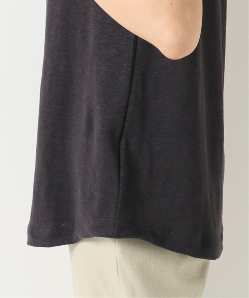 IENA（イエナ）の「麻ノースリーブプルオーバー◆（Tシャツ/カットソー・レディース・ホワイト/チャコールグレー/ブラウン・FREE）」の16枚目の写真