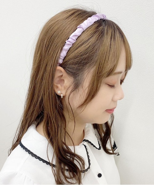 apres jour（アプレジュール）の「【apres jour×ARIAZ】クシュクシュカチューシャ（カチューシャ・レディース・オフホワイト/ライトブルー/ライトピンク/ラベンダー・FREE）」の3枚目の写真