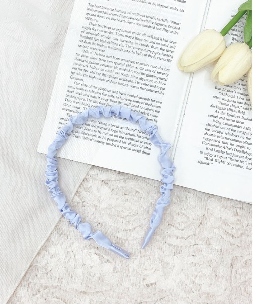 apres jour（アプレジュール）の「【apres jour×ARIAZ】クシュクシュカチューシャ（カチューシャ・レディース・オフホワイト/ライトブルー/ライトピンク/ラベンダー・FREE）」の7枚目の写真