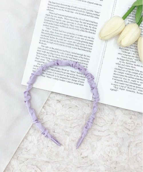 apres jour（アプレジュール）の「【apres jour×ARIAZ】クシュクシュカチューシャ（カチューシャ・レディース・オフホワイト/ライトブルー/ライトピンク/ラベンダー・FREE）」の8枚目の写真