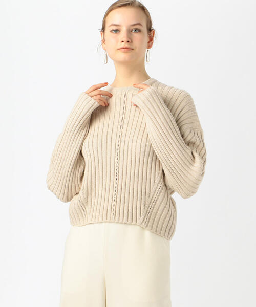 Ballsey パールクルーネックカーディガン ネイビー