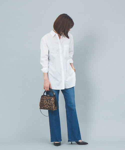 Rouge vif（ルージュヴィフ）の「タイトシャツ（シャツ/ブラウス・レディース・ホワイト/ブルー系その他・フリー）」の7枚目の写真