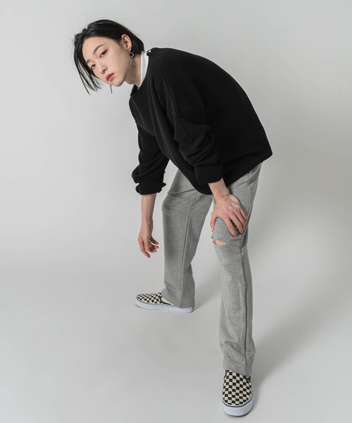 FOLLOWIN（フォロウィン）の「[FLW MADE] 【UNISEX】ワイドネックロングTシャツ（Tシャツ/カットソー・メンズ・ブラック/グレー/アイボリー・FREE）」の15枚目の写真