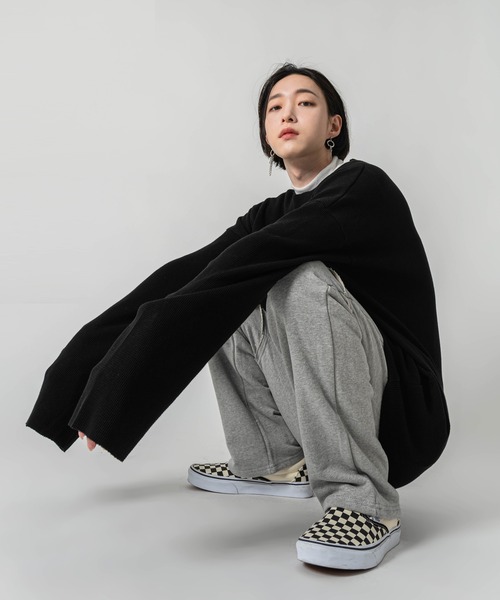 FOLLOWIN（フォロウィン）の「[FLW MADE] 【UNISEX】ワイドネックロングTシャツ（Tシャツ/カットソー・メンズ・ブラック/グレー/アイボリー・FREE）」の16枚目の写真