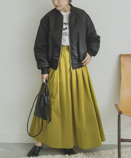 URBAN RESEARCH（アーバンリサーチ）の「機能中綿MA-1(高機能中綿素材使用)（ブルゾン・レディース・ブラック/カーキ・FREE）」の22枚目の写真