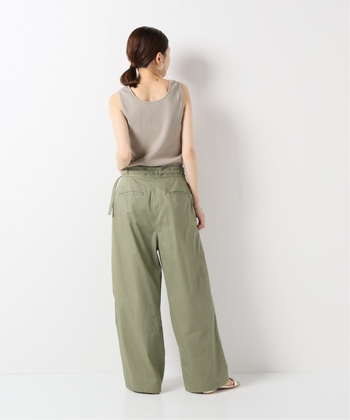 SLOBE IENA（スローブイエナ）の「テレコスクエアネックタンクトップ【手洗い可能】◆（タンクトップ・レディース・ブルー/ブラック系その他/ベージュ・FREE）」の10枚目の写真