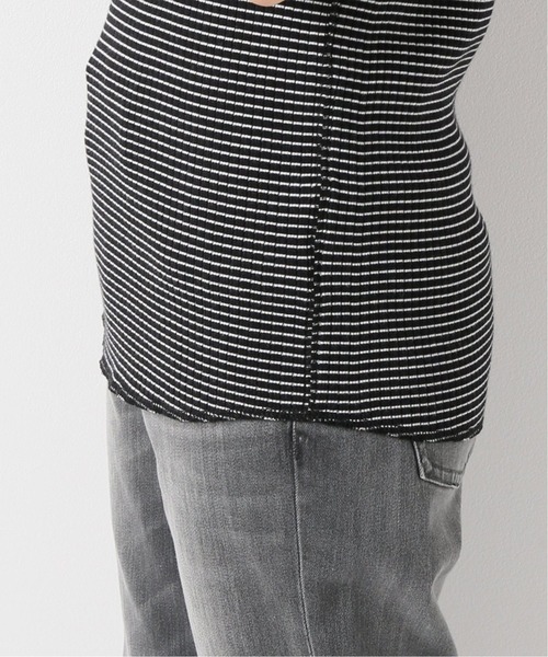 SLOBE IENA（スローブイエナ）の「テレコスクエアネックタンクトップ【手洗い可能】◆（タンクトップ・レディース・ブルー/ブラック系その他/ベージュ・FREE）」の19枚目の写真