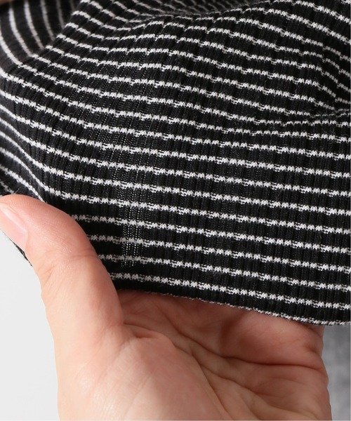 SLOBE IENA（スローブイエナ）の「テレコスクエアネックタンクトップ【手洗い可能】◆（タンクトップ・レディース・ブルー/ブラック系その他/ベージュ・FREE）」の20枚目の写真