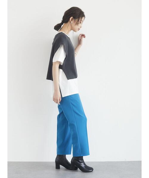 Green　Parks（グリーンパークス）の「バック釦ニットベスト＊（ベスト・レディース・チャコールグレー/パープル/ライトベージュ・FREE）」の17枚目の写真