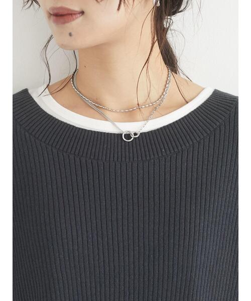 Green　Parks（グリーンパークス）の「バック釦ニットベスト＊（ベスト・レディース・チャコールグレー/パープル/ライトベージュ・FREE）」の10枚目の写真