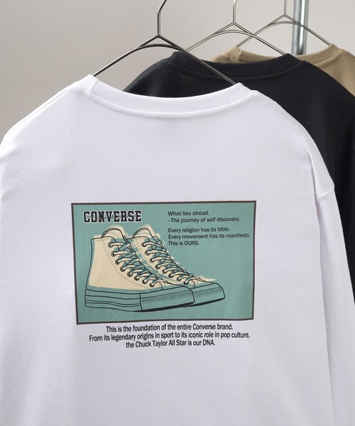 CONVERSE(コンバース)の「【CONVERSE/コンバース】6シューズ刺繍&バックプリント スウェット(スウェット・メンズ・ホワイト/ブラック/ベージュ/オフホワイト/ブルーグレー/スミクロ・M/L/XL)」の2枚目の写真