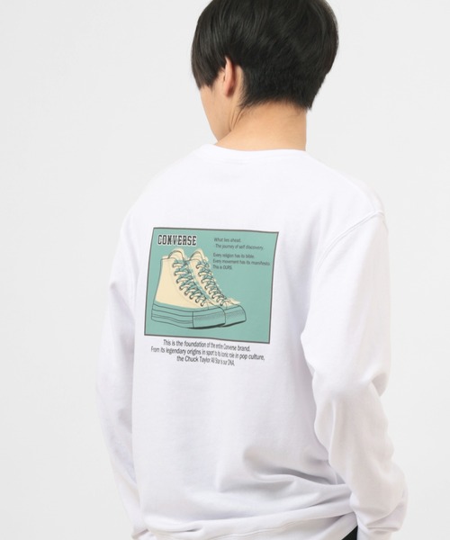 CONVERSE(コンバース)の「【CONVERSE/コンバース】6シューズ刺繍&バックプリント スウェット(スウェット・メンズ・ホワイト/ブラック/ベージュ/オフホワイト/ブルーグレー/スミクロ・M/L/XL)」の8枚目の写真