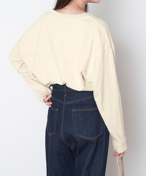 BEVERLY HILLS POLO CLUB（ビバリーヒルズポロクラブ）の「BEVERLY HILLS POLO CLUB/ビバリーヒルズポロクラブ ロゴ刺繍 フットボール長袖Tシャツ（Tシャツ/カットソー・レディース・ベージュ/ブラウン/オフホワイト/グリーン・M/L）」の18枚目の写真