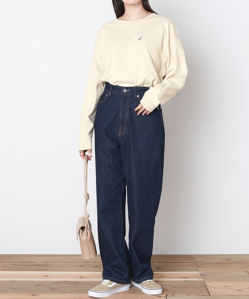 BEVERLY HILLS POLO CLUB（ビバリーヒルズポロクラブ）の「BEVERLY HILLS POLO CLUB/ビバリーヒルズポロクラブ ロゴ刺繍 フットボール長袖Tシャツ（Tシャツ/カットソー・レディース・ベージュ/ブラウン/オフホワイト/グリーン・M/L）」の19枚目の写真