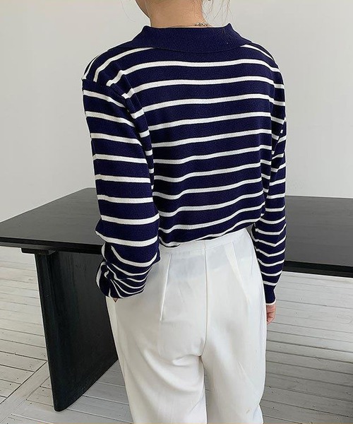 DIESEL(ディーゼル) S DOUBLY Y STRIPEストライプ長袖シャツ
